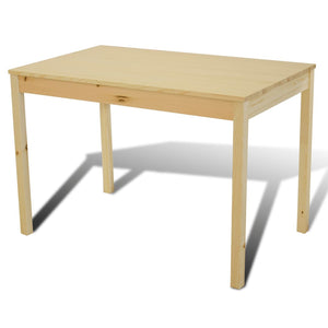 Tavolo con 4 sedie in Legno Naturale cod mxl 12802