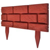 Divisorio per Prato con Design a Mattoni 11 pz 141257