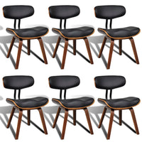 Sedie da Pranzo 6 pz in Legno Piegato e Similpelle 270551