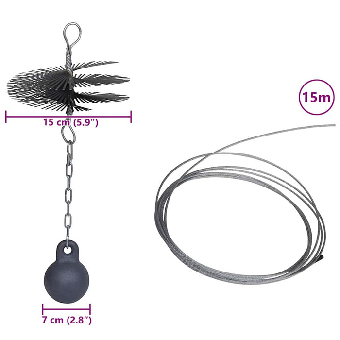 Spazzola Rotonda per Canna Fumaria Diametro 25 cm 141271