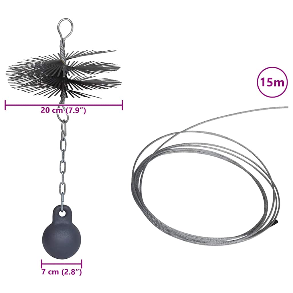 Spazzola Rotonda per Canna Fumaria Diametro 20 cm 141272
