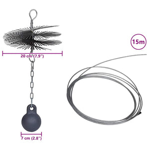 Spazzola Rotonda per Canna Fumaria Diametro 20 cm 141272