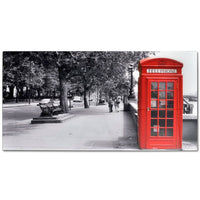 Tavolino da CaffÃ¨ con Stampa su Vetro Cabina Telefonica  cod mxl 7541