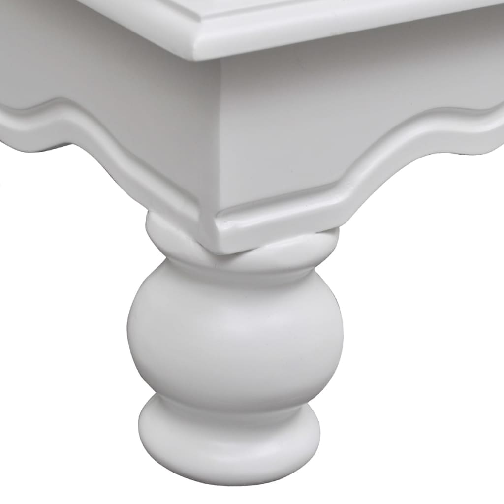 Armadietto in Legno con 2 Ante e 1 Cassetto Bianco 241375