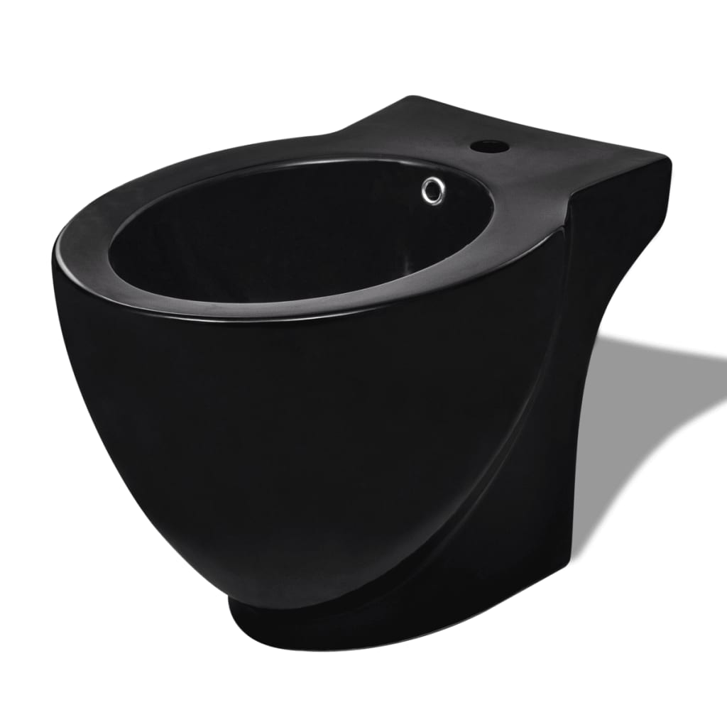 Set Toilette e Bidè in Ceramica Nero 270567