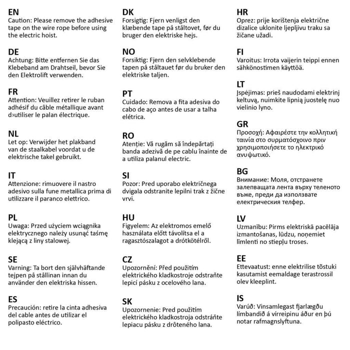 Sollevatore Elettrico 1000 W 200/400 kg 141277