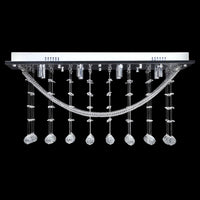 Lampada da Soffitto Bianca con Cristalli di Vetro 8 x G9 29 cm 241391