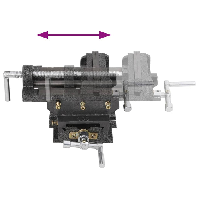 Morsa Manuale con Slitta Trasversale per Trapano a Colonna 78mm 141312