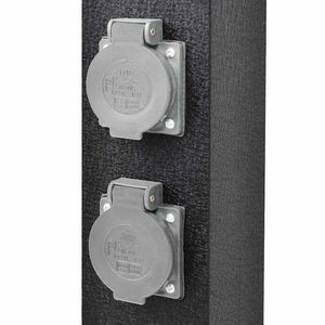 Presa Elettrica da Giardino con Pilastro Nero 41233