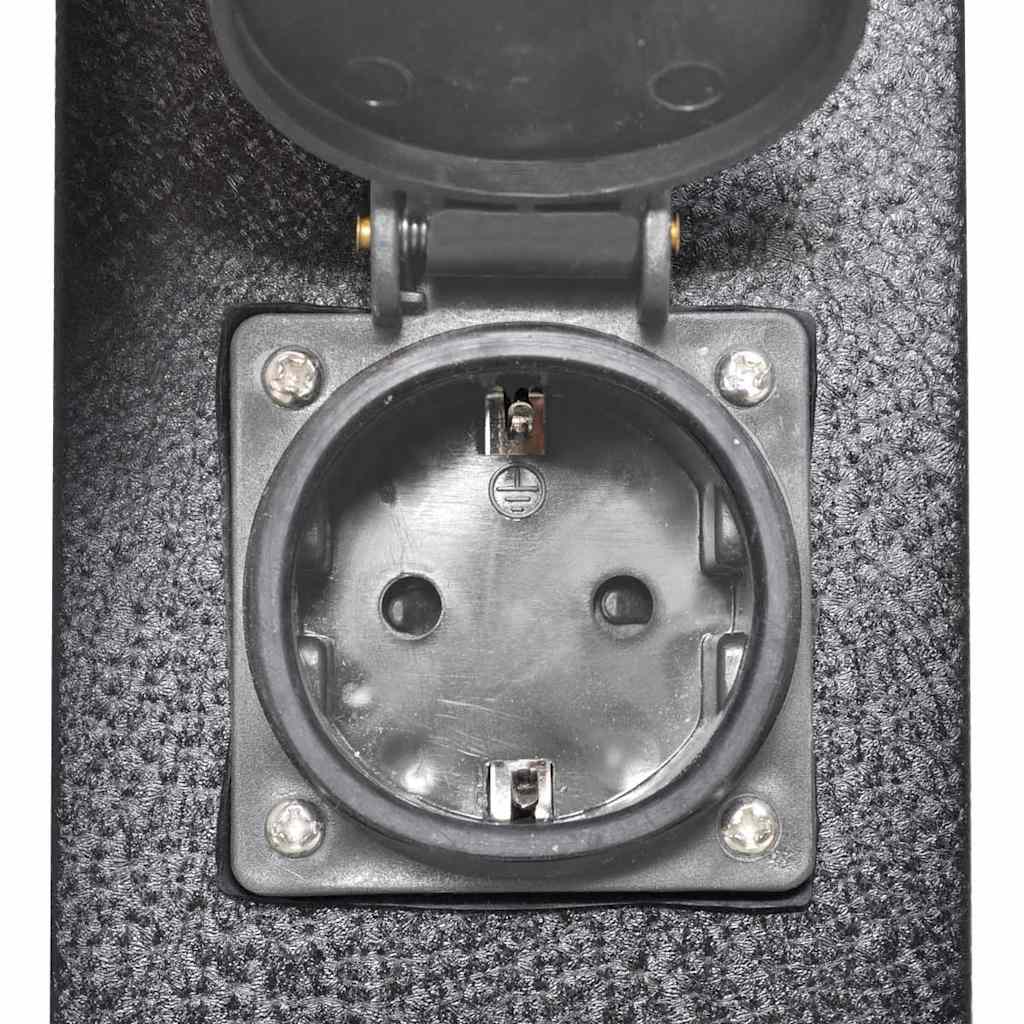 Presa Elettrica da Giardino con Pilastro Nero 41233