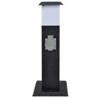 Presa Elettrica da Giardino a Pilastro Nera con Luce 41235
