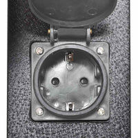 Presa Elettrica da Giardino a Pilastro Nera con Luce 41235