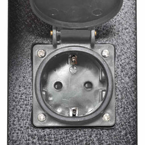 Presa Elettrica da Giardino a Pilastro Nera con Luce 41235