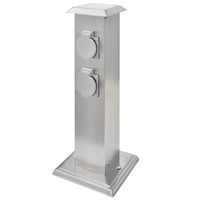 Presa Elettrica da Giardino a Pilastro in Acciaio Inossidabile cod mxl 11945