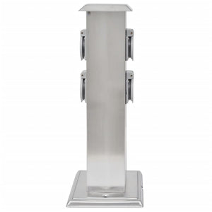 Presa Elettrica da Giardino a Pilastro in Acciaio Inossidabile cod mxl 11945