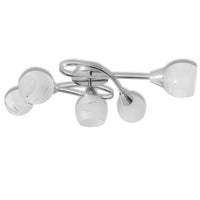 Lampada da Soffitto con Paralume in Vetro per 5 Lampadine E14 cod mxl 70838