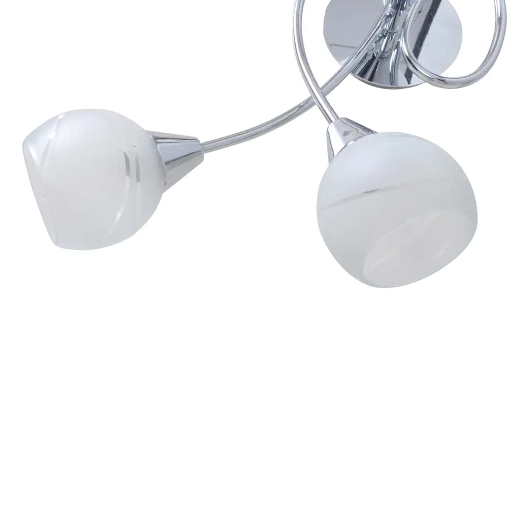 Lampada da Soffitto con Paralume in Vetro per 5 Lampadine E14 cod mxl 70838
