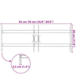 Grate per Finestre Regolabili 2 Barre Trasversali 500-650 mm 141379