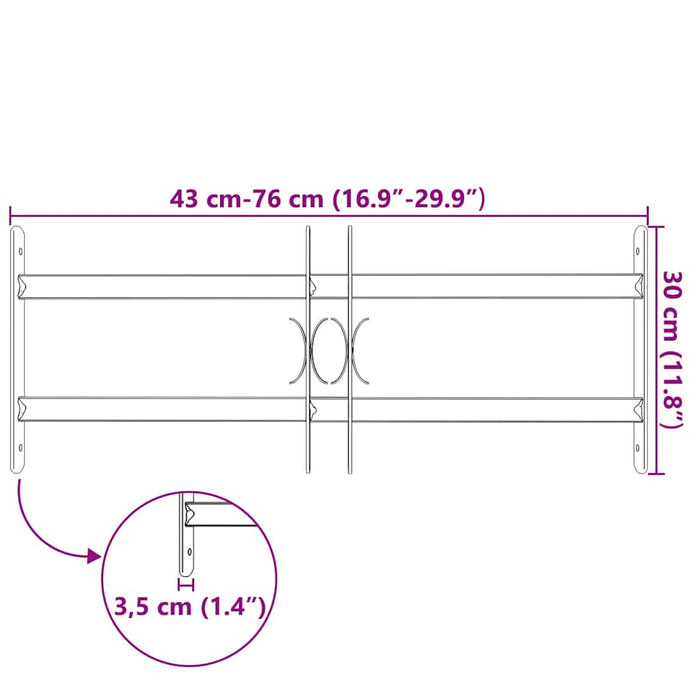 Grate per Finestre Regolabili 2 Barre Trasversali 500-650 mm 141379