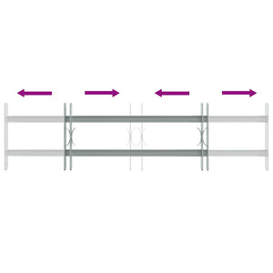 Grate per Finestre Regolabili 2 Barre Trasversali 700-1050 mm 141380