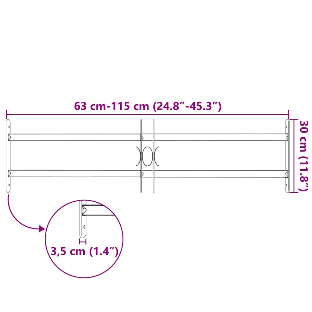 Grate per Finestre Regolabili 2 Barre Trasversali 700-1050 mm 141380
