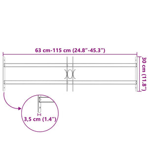 Grate per Finestre Regolabili 2 Barre Trasversali 700-1050 mm 141380