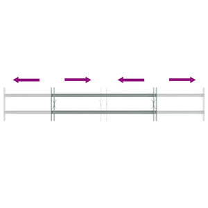 Grate per Finestre Regolabili 2 Barre Trasversali 1000-1500 mm 141381