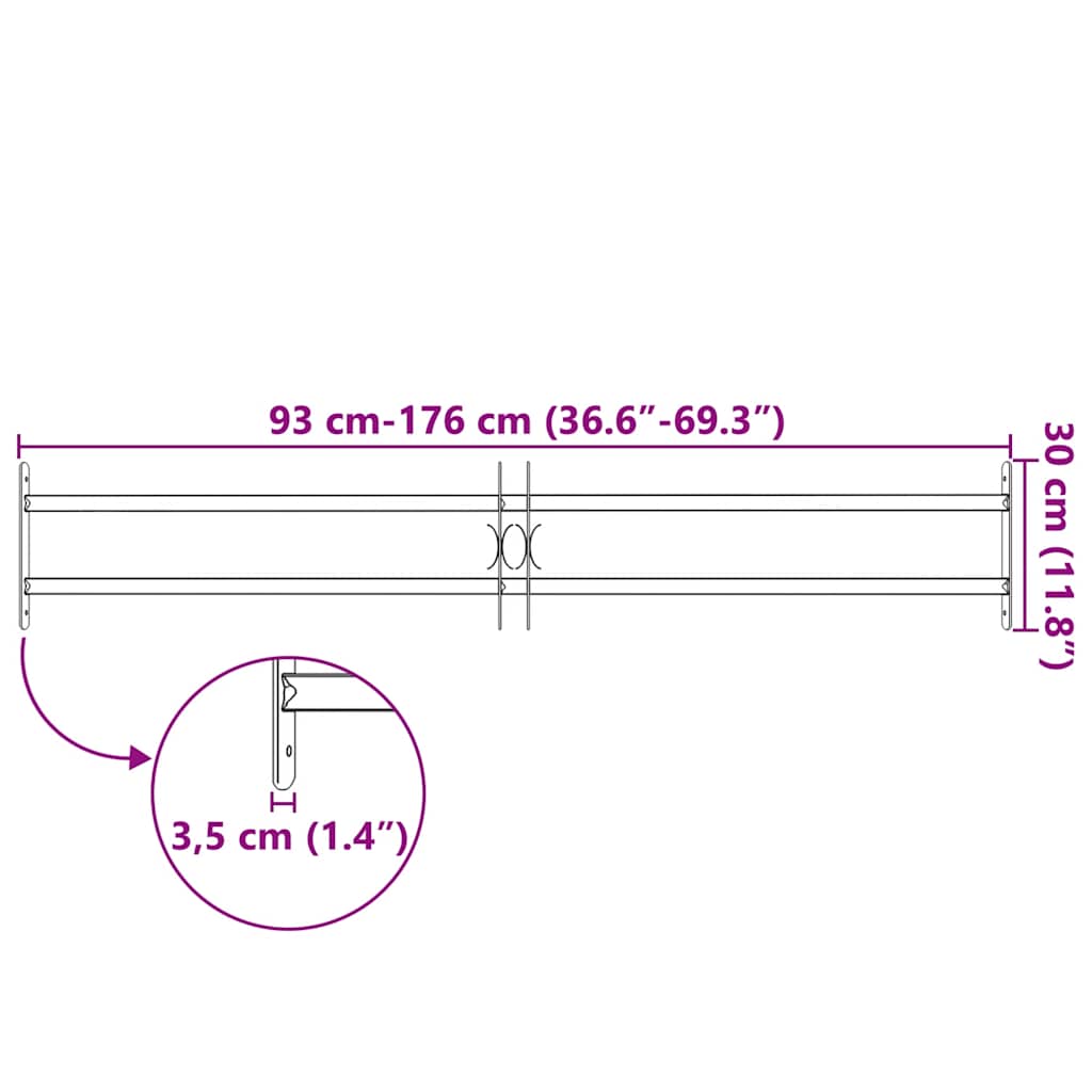 Grate per Finestre Regolabili 2 Barre Trasversali 1000-1500 mm 141381
