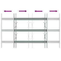 Grate per Finestre Regolabili 3 Barre Trasversali 500-650 mm 141382