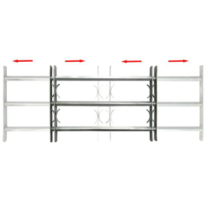 Grate per Finestre Regolabili 3 Barre Trasversali 700-1050 mm cod mxl 68122