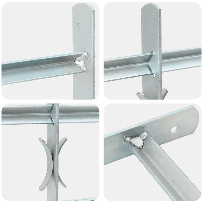 Grate per Finestre Regolabili 3 Barre Trasversali 700-1050 mm 141383