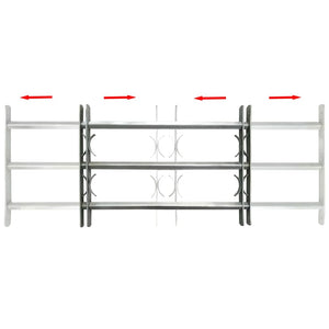 Grate per Finestre Regolabili 3 Barre Trasversali 1000-1500 mm cod mxl 65233