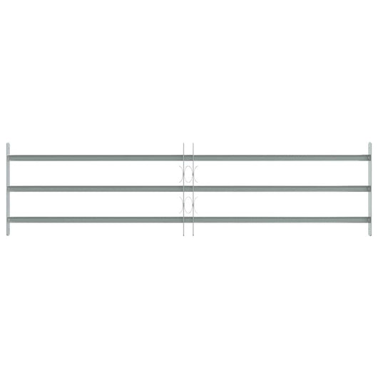 Grate per Finestre Regolabili 3 Barre Trasversali 1000-1500 mm 141384