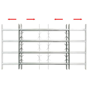 Grate per Finestre Regolabili 4 Barre Trasversali 500-650 mm 141385