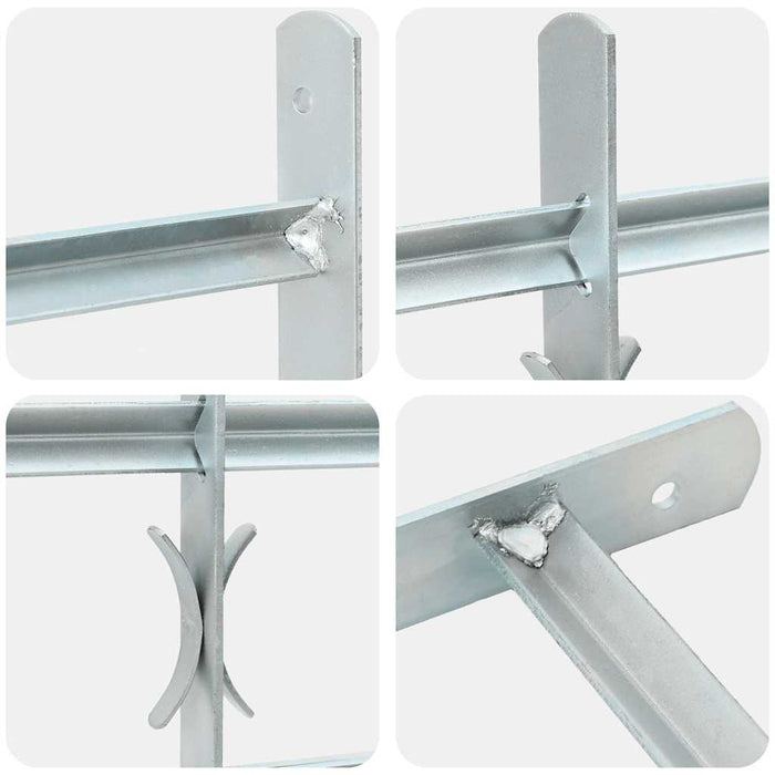 Grate per Finestre Regolabili 4 Barre Trasversali 500-650 mm 141385