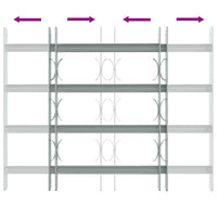 Grate per Finestre Regolabili 4 Barre Trasversali 500-650 mm 141385