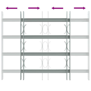 Grate per Finestre Regolabili 4 Barre Trasversali 500-650 mm 141385