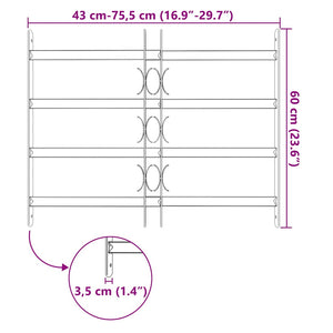 Grate per Finestre Regolabili 4 Barre Trasversali 500-650 mm 141385