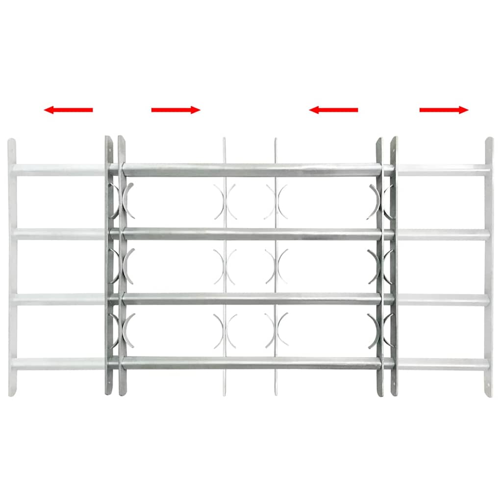 Grate per Finestre Regolabili 4 Barre Trasversali 700-1050 mm cod mxl 76398