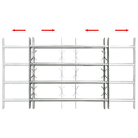 Grate per Finestre Regolabili 4 Barre Trasversali 700-1050 mm cod mxl 76398