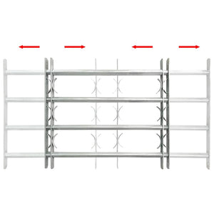 Grate per Finestre Regolabili 4 Barre Trasversali 700-1050 mm cod mxl 76398
