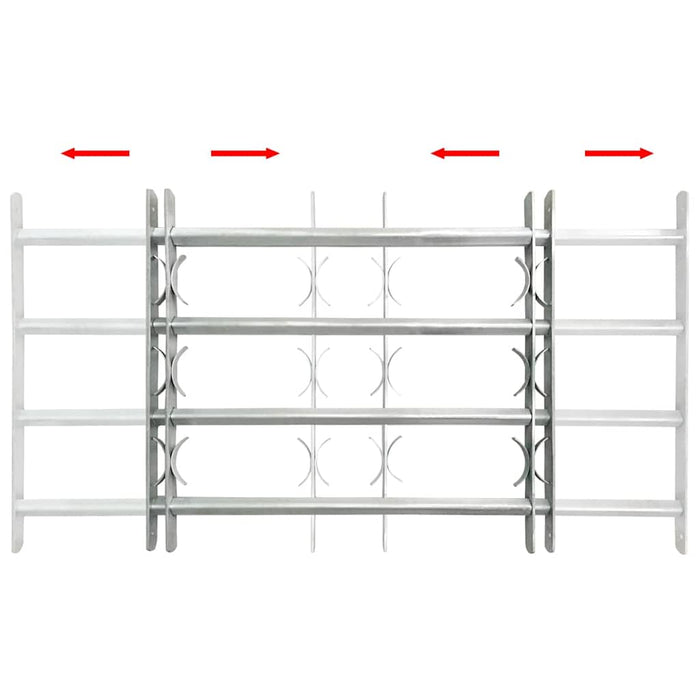 Grate per Finestre Regolabili 4 Barre Trasversali 700-1050 mm cod mxl 76398