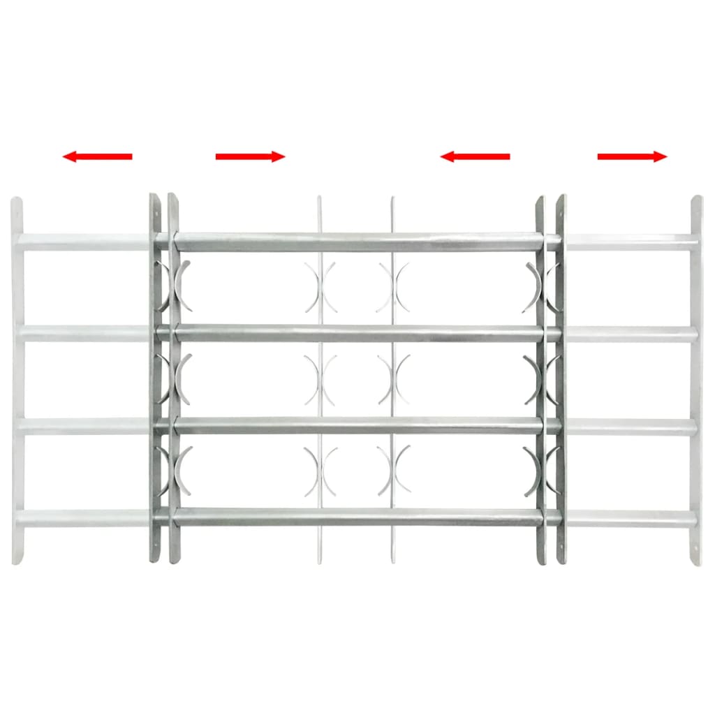 Grate per Finestre Regolabili 4 Barre Trasversali 1000-1500 mm cod mxl 73582