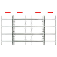 Grate per Finestre Regolabili 4 Barre Trasversali 1000-1500 mm cod mxl 73582