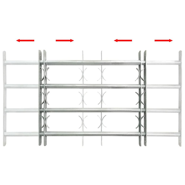 Grate per Finestre Regolabili 4 Barre Trasversali 1000-1500 mm cod mxl 73582