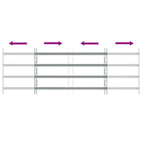 Grate per Finestre Regolabili 4 Barre Trasversali 1000-1500 mm 141387