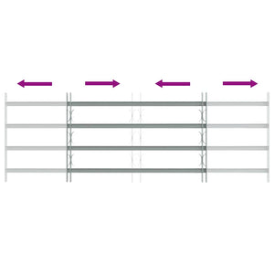 Grate per Finestre Regolabili 4 Barre Trasversali 1000-1500 mm 141387