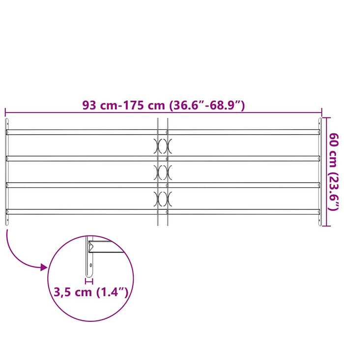 Grate per Finestre Regolabili 4 Barre Trasversali 1000-1500 mm 141387