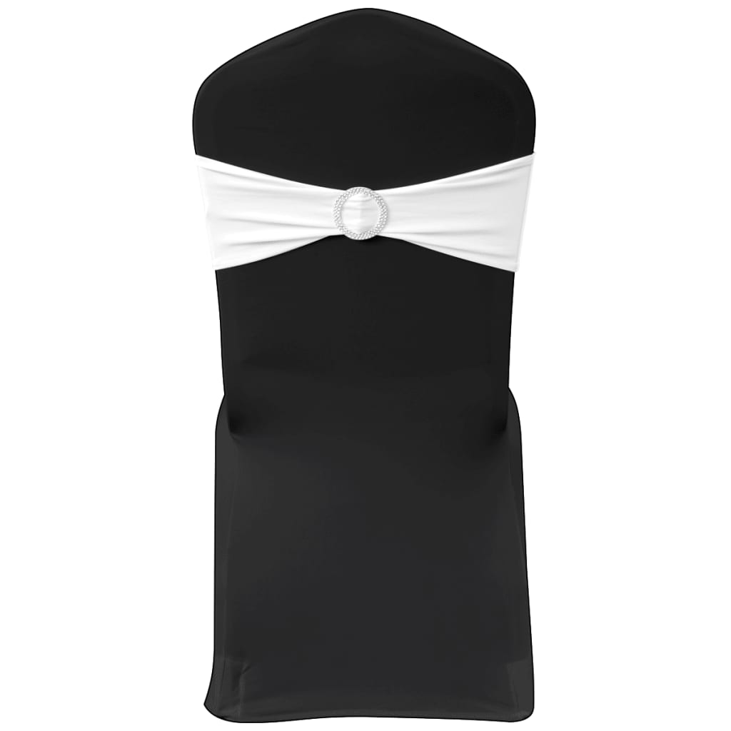 Fascia Elasticizzata Bianca Decorativa Sedia con Fibbia Diamante 25 pz cod mxl 54741