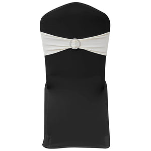 Fascia Elasticizzata Crema Decorativa Sedia con Fibbia Diamante 25 pz